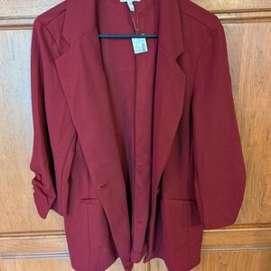 Women's Burgundy Blazer